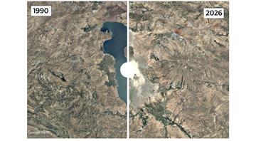 Satellite images show 10 places where water is disappearing globally